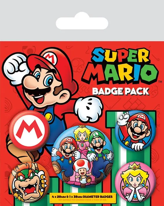 Super Mario Ansteck-Buttons 5er-Pack termékfotó