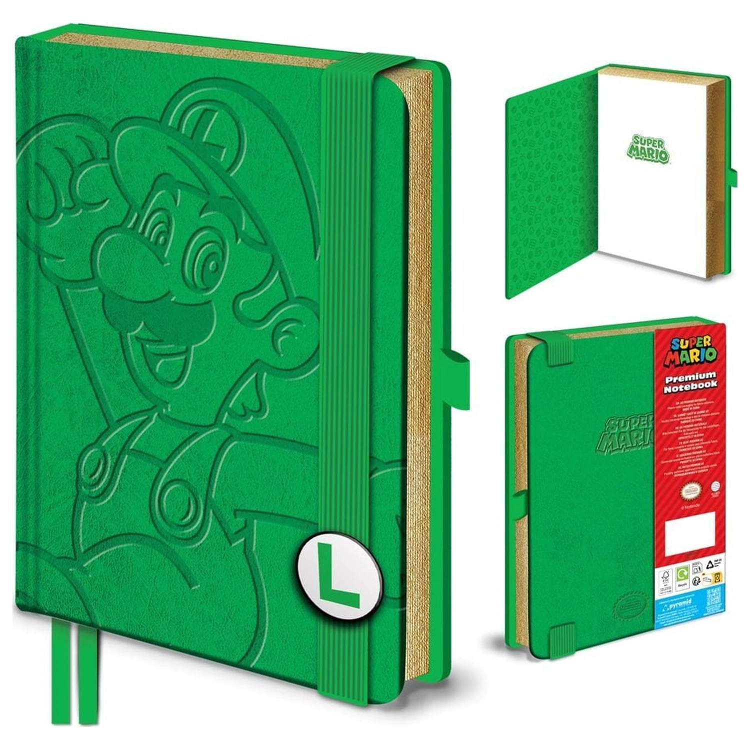 Super Mario Luigi A5 Notizbuch Produktfoto