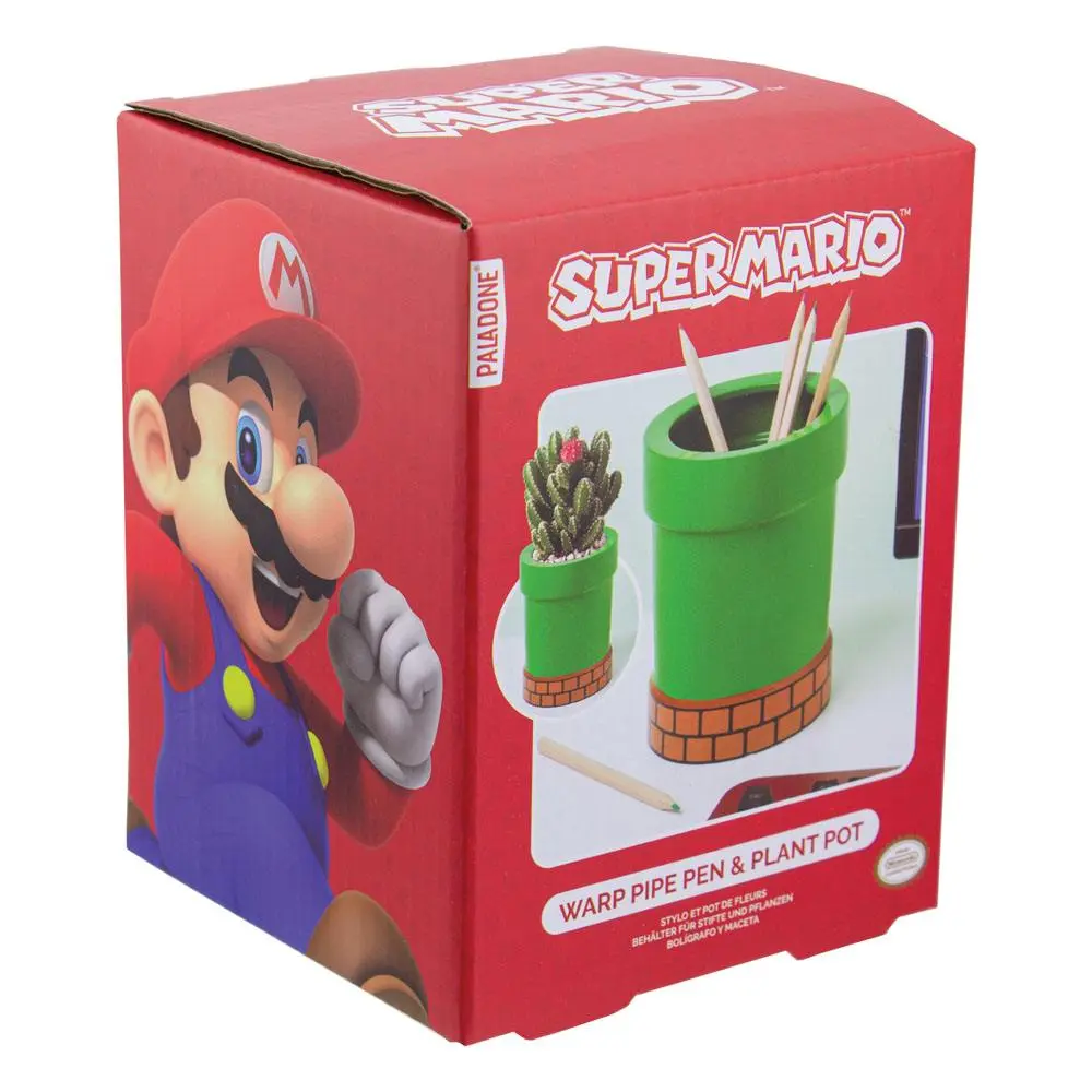 Super Mario Stiftebecher Topf Rohr Pflanze Produktfoto