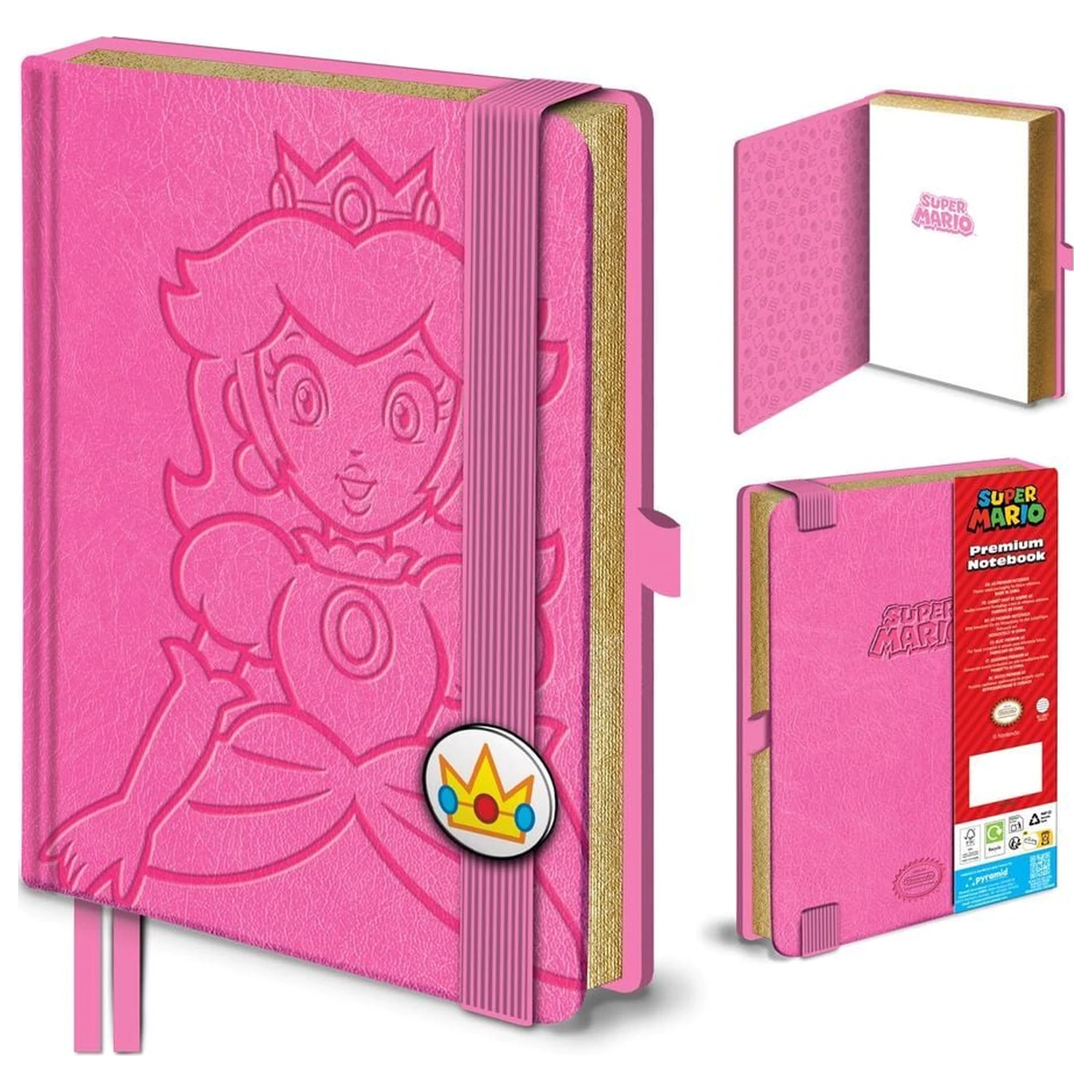 Super Mario Princess Peach A5 Notizbuch Produktfoto