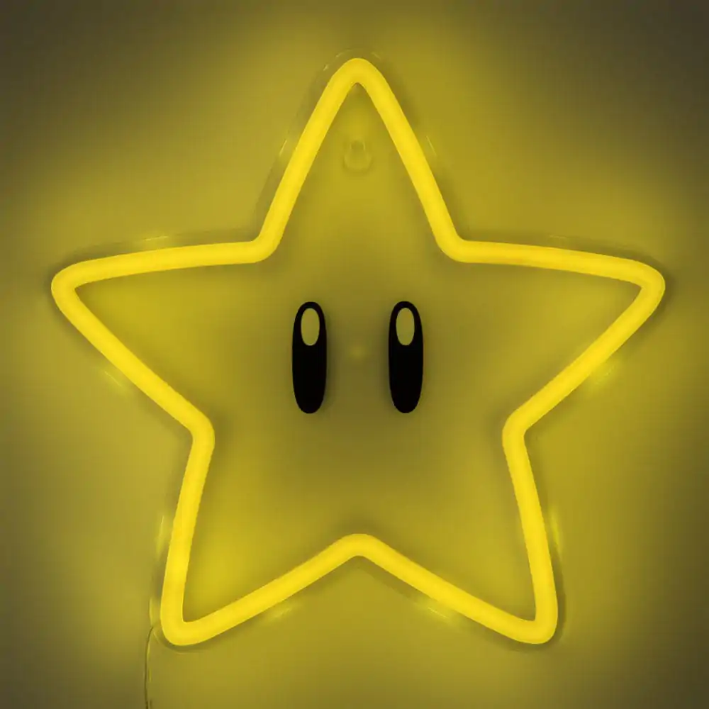 Super Mario LED Wandlampe Licht Super Star Neon Produktfoto
