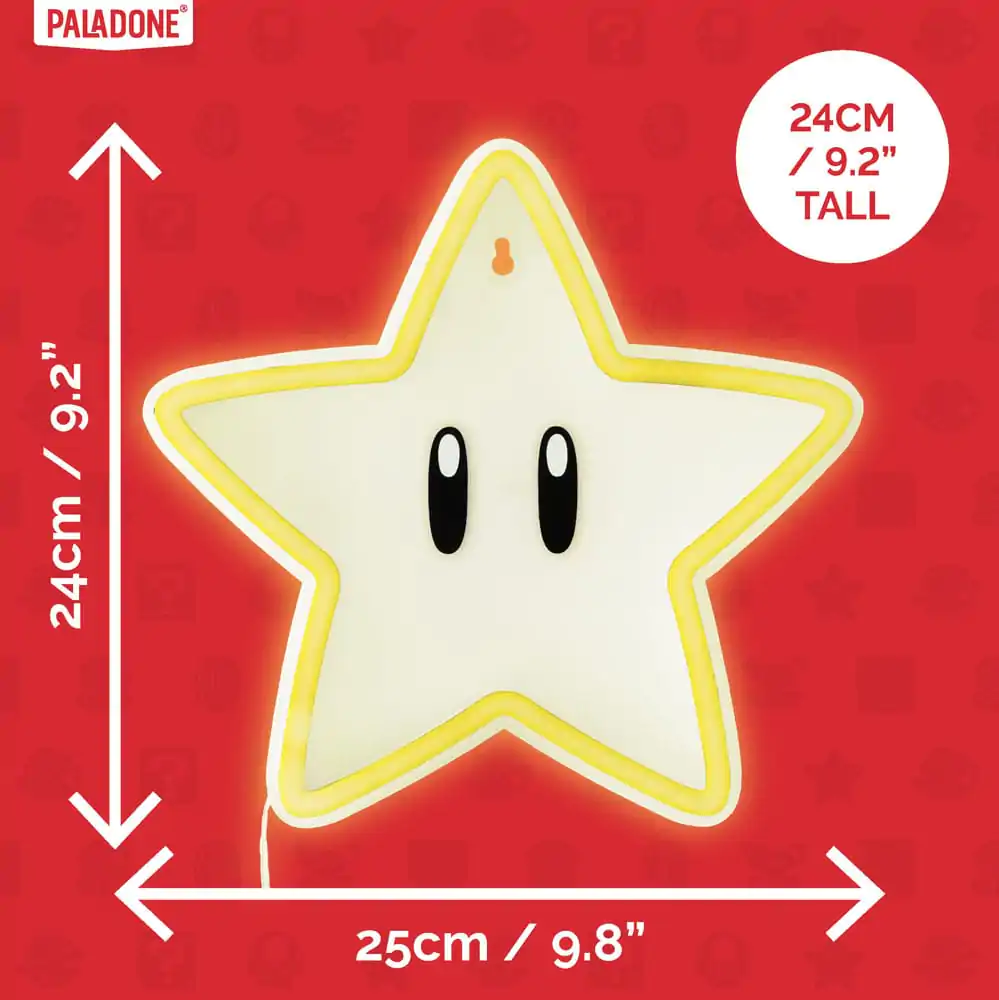 Super Mario LED Wandlampe Licht Super Star Neon Produktfoto