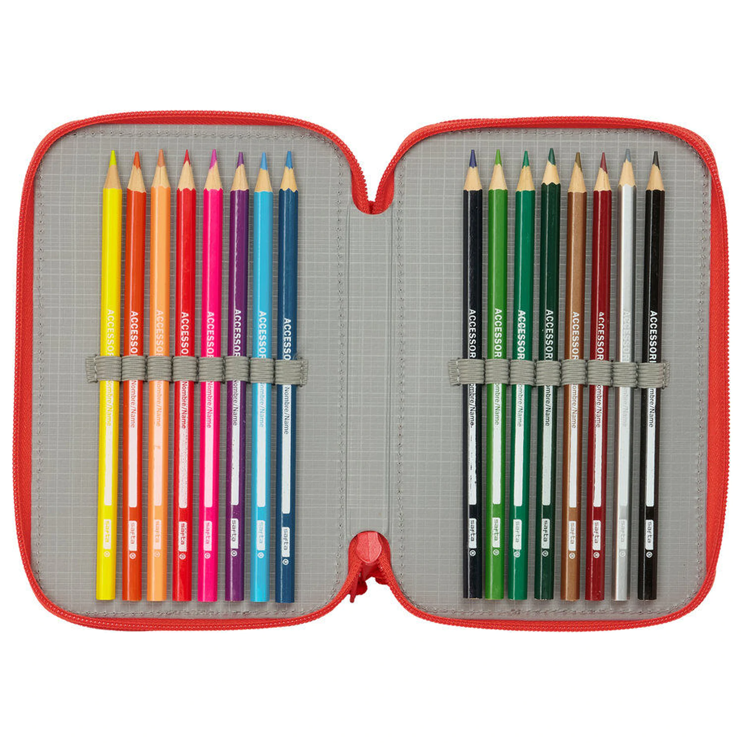 Super Mario dreifaches Federmäppchen 37-teilig Produktfoto