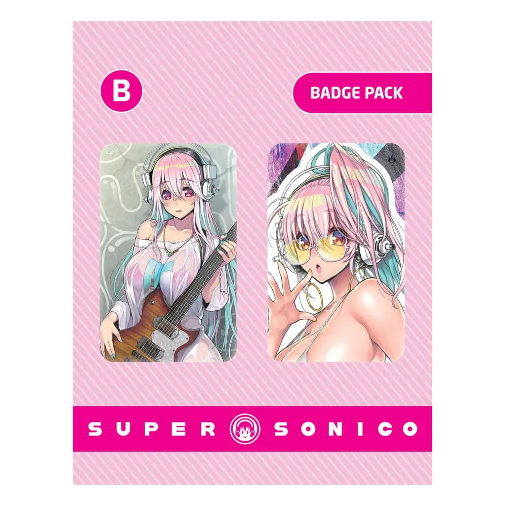 Super Sonico Ansteck-Buttons Doppelpack Set B termékfotó