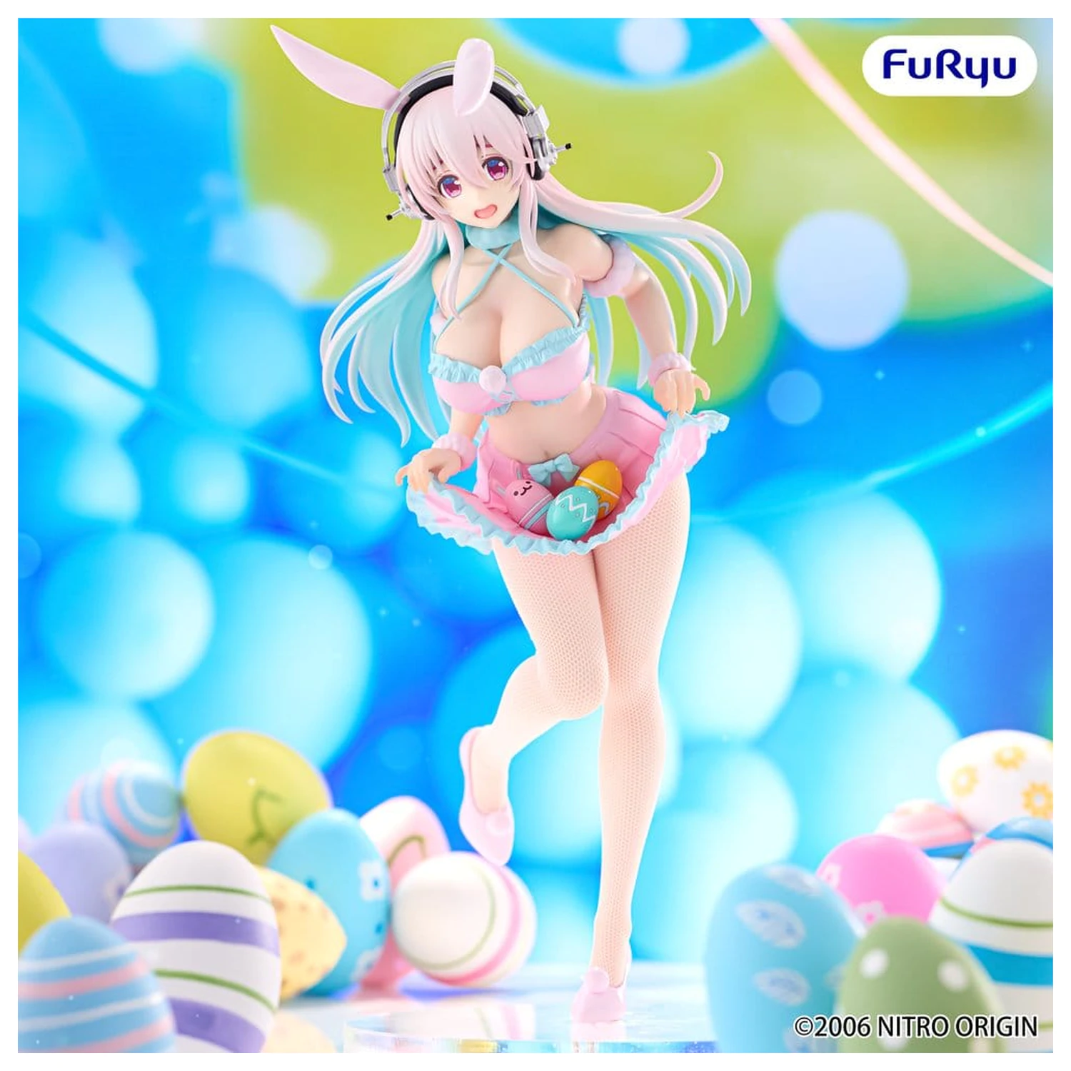 Super Sonico BiCute Bunnies PVC Figur Pastel Easter Ver. 29 cm Produktfoto