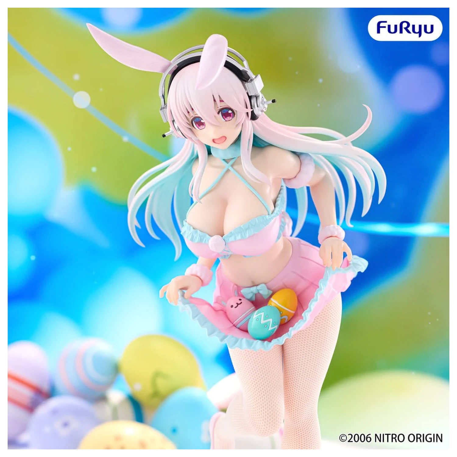 Super Sonico BiCute Bunnies PVC Figur Pastel Easter Ver. 29 cm Produktfoto