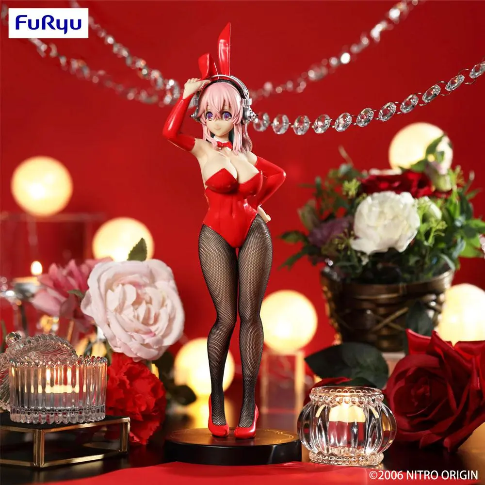 Super Sonico BiCute Bunnies PVC Statue Super Sonico Red Ver. 28 cm Produktfoto