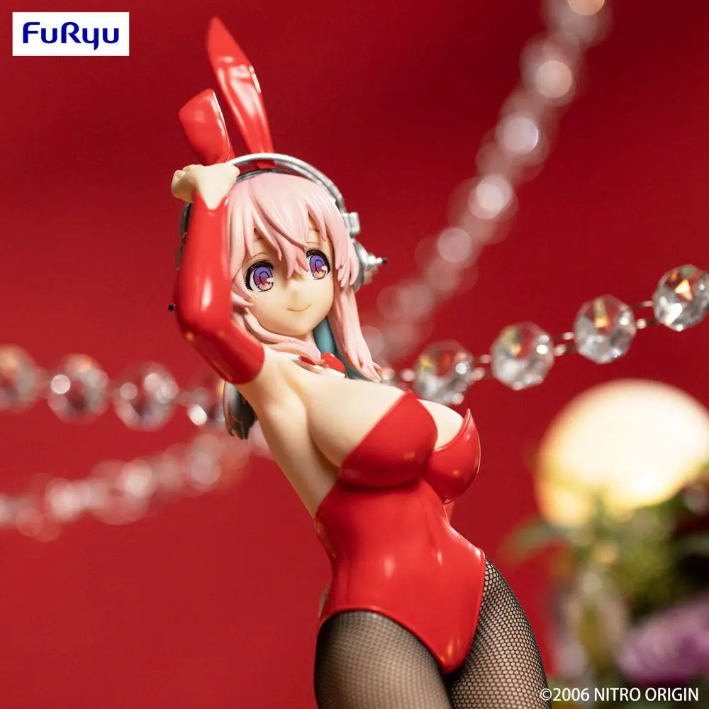 Super Sonico BiCute Bunnies PVC Statue Super Sonico Red Ver. 28 cm Produktfoto