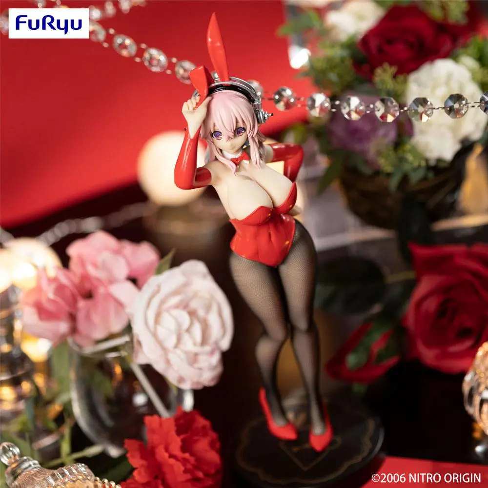 Super Sonico BiCute Bunnies PVC Statue Super Sonico Red Ver. 28 cm Produktfoto