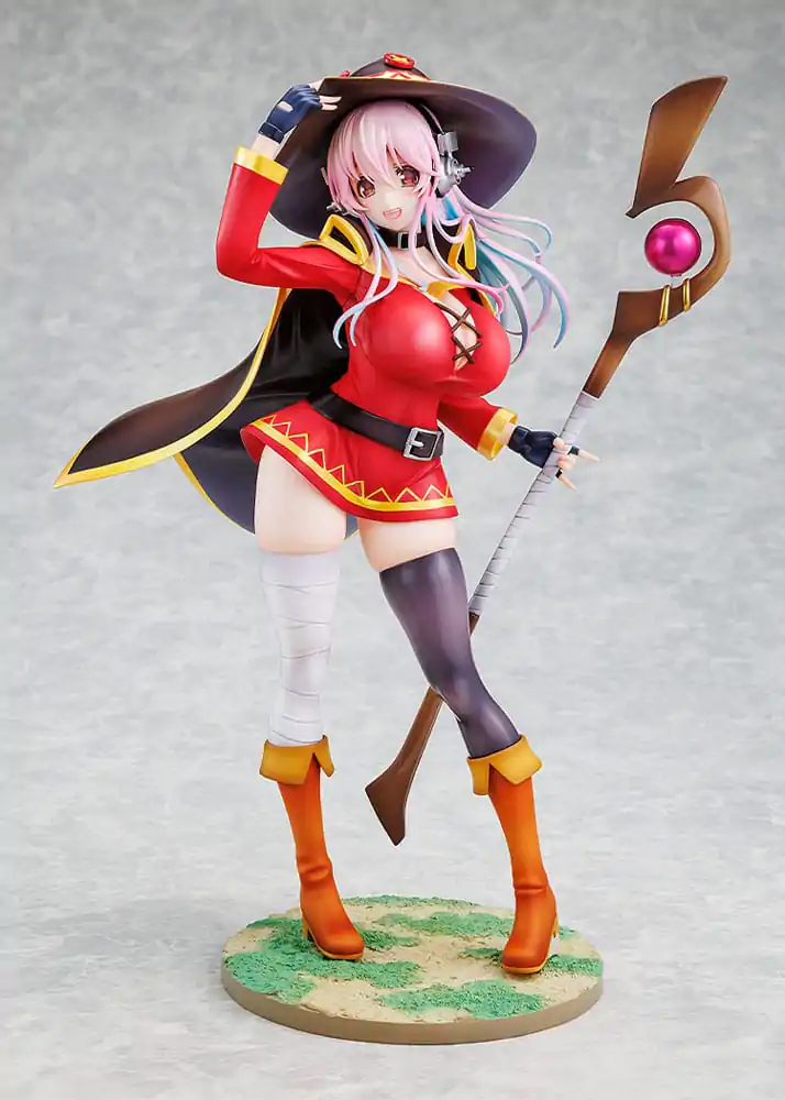 Super Sonico x Konosuba PVC Statue 1/7 Super Sonico Megumin Kollaboration Version 25 cm Produktfoto