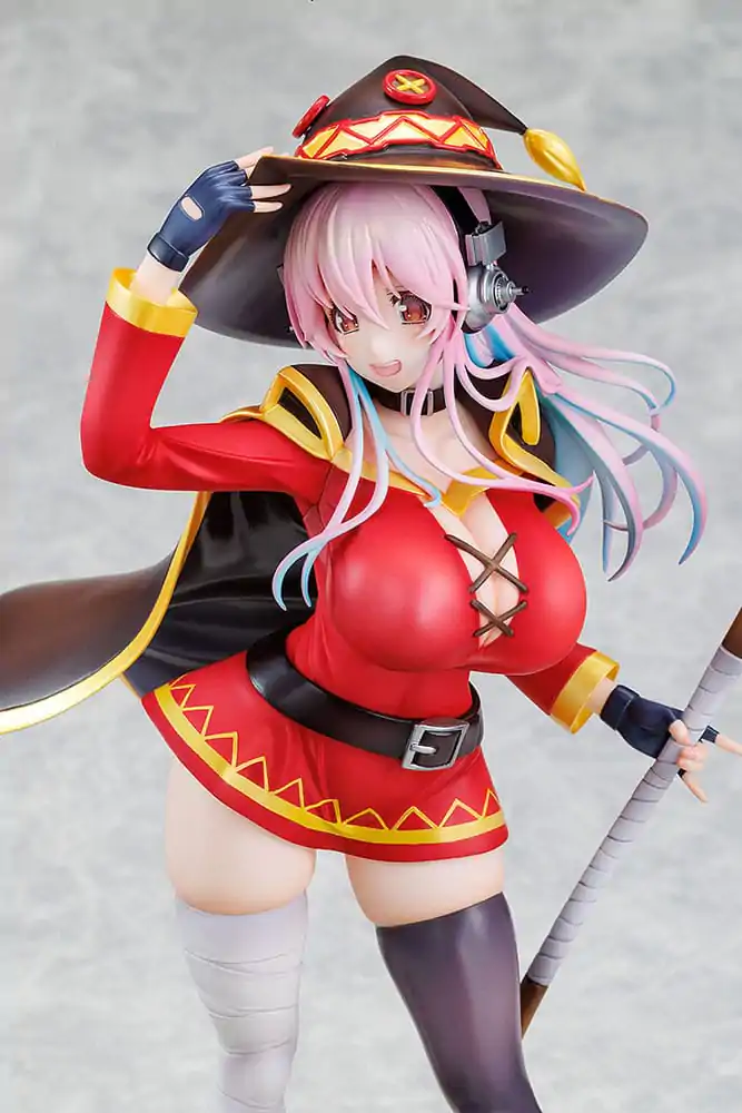 Super Sonico x Konosuba PVC Statue 1/7 Super Sonico Megumin Kollaboration Version 25 cm Produktfoto