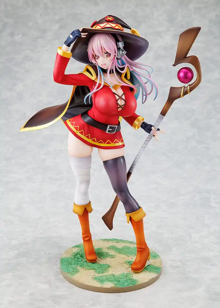 Super Sonico x Konosuba PVC Statue 1/7 Super Sonico Megumin Kollaboration Version 25 cm Produktfoto