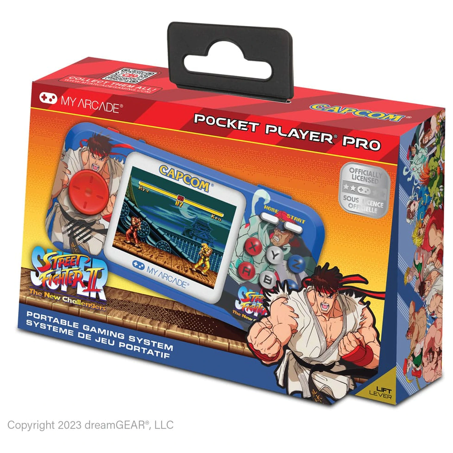 Super Street Fighter II tragbares Spielsystem Pocket Player Pro Produktfoto