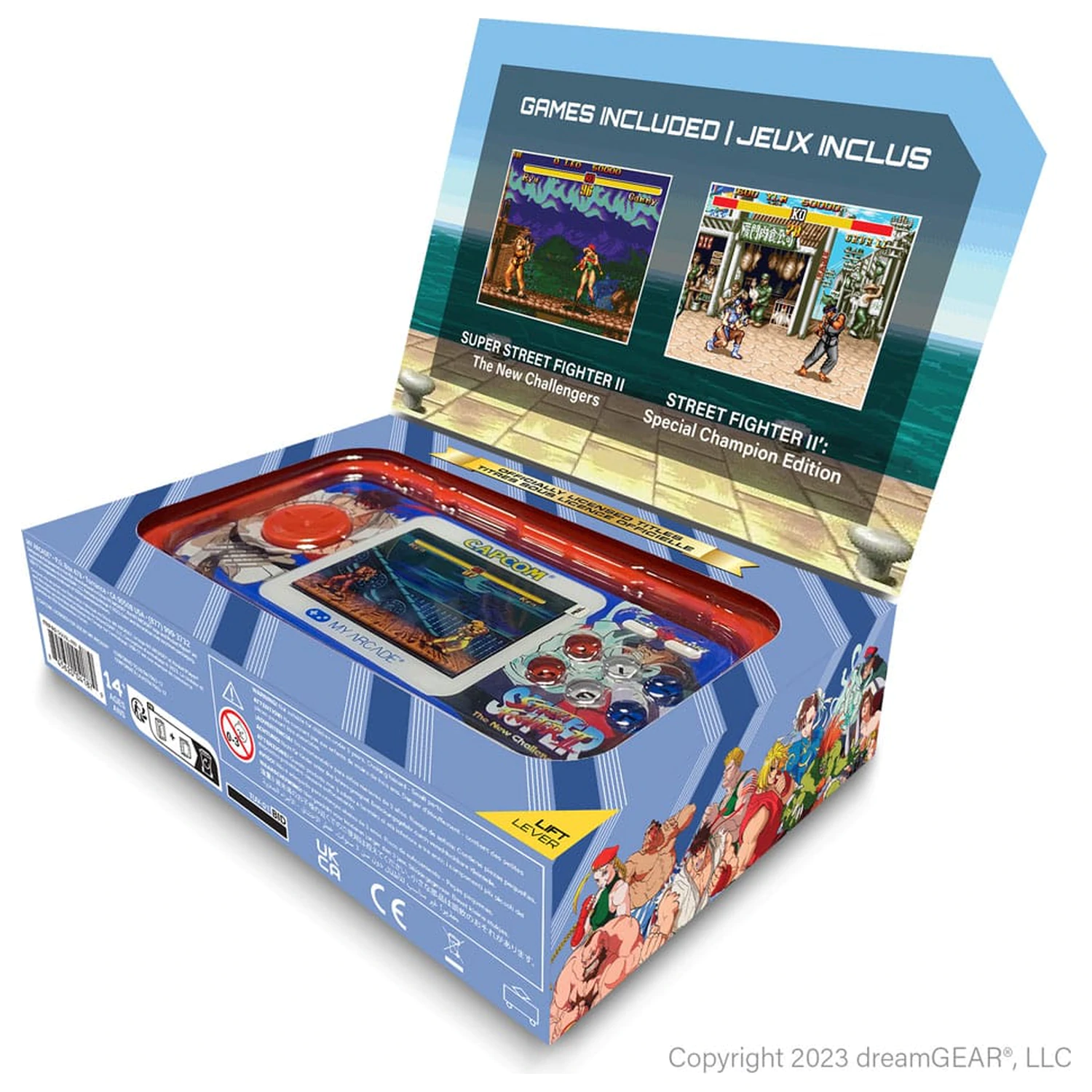 Super Street Fighter II tragbares Spielsystem Pocket Player Pro Produktfoto