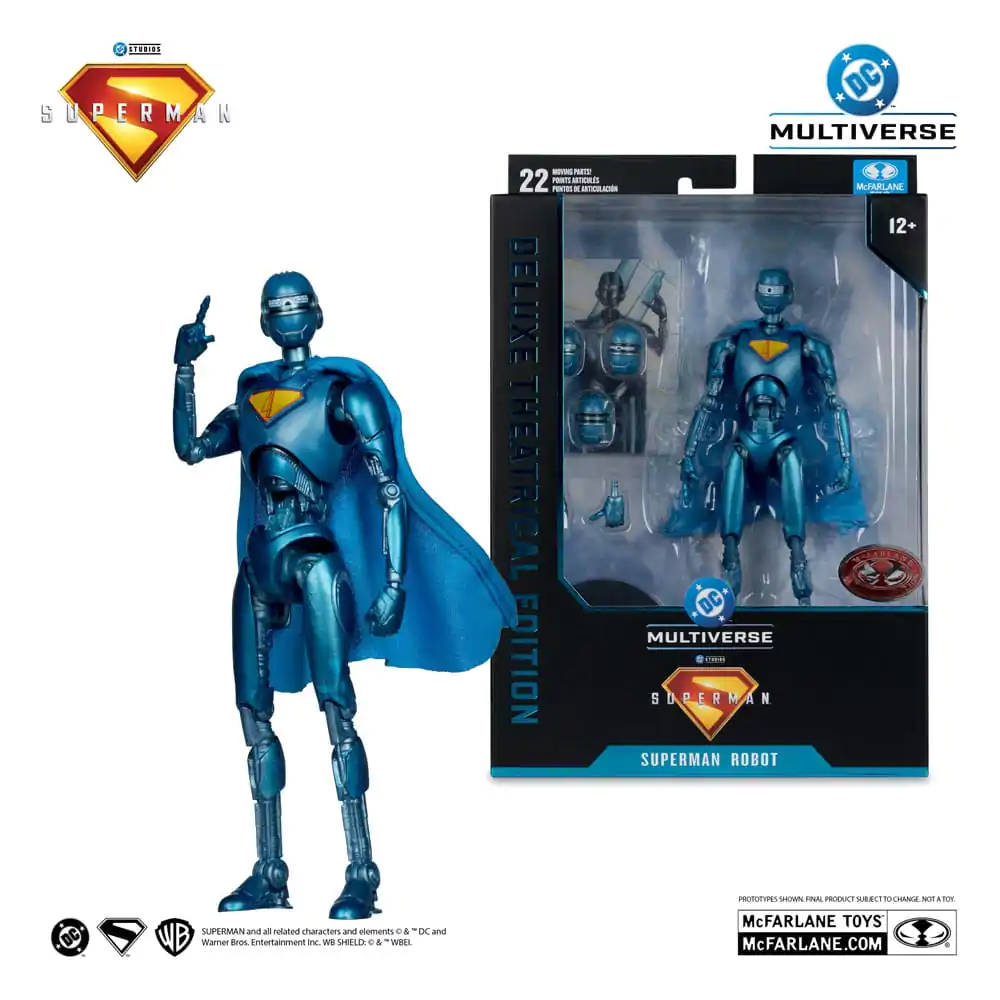 Superman (2025) DC Multiverse Deluxe Action Figur Superman Roboter (Red Platinum Edition) 18 cm Produktfoto