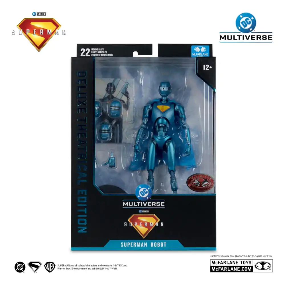 Superman (2025) DC Multiverse Deluxe Action Figur Superman Roboter (Red Platinum Edition) 18 cm Produktfoto