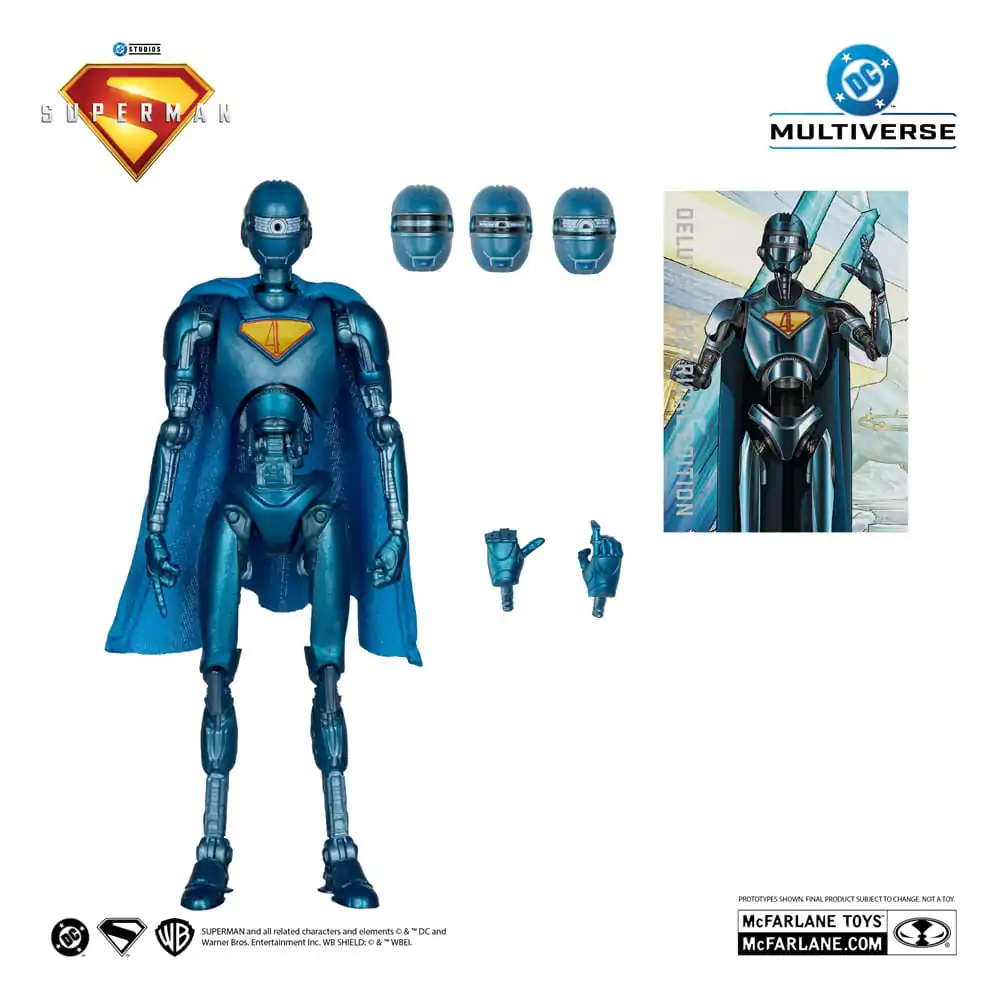 Superman (2025) DC Multiverse Deluxe Action Figur Superman Roboter (Red Platinum Edition) 18 cm Produktfoto