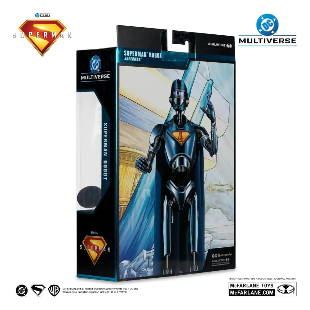 Superman (2025) DC Multiverse Deluxe Action Figur Superman Roboter (Red Platinum Edition) 18 cm Produktfoto