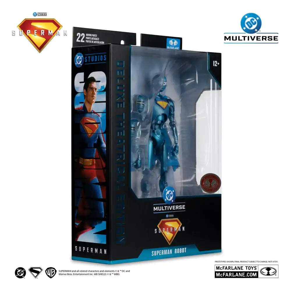 Superman (2025) DC Multiverse Deluxe Action Figur Superman Roboter (Red Platinum Edition) 18 cm Produktfoto