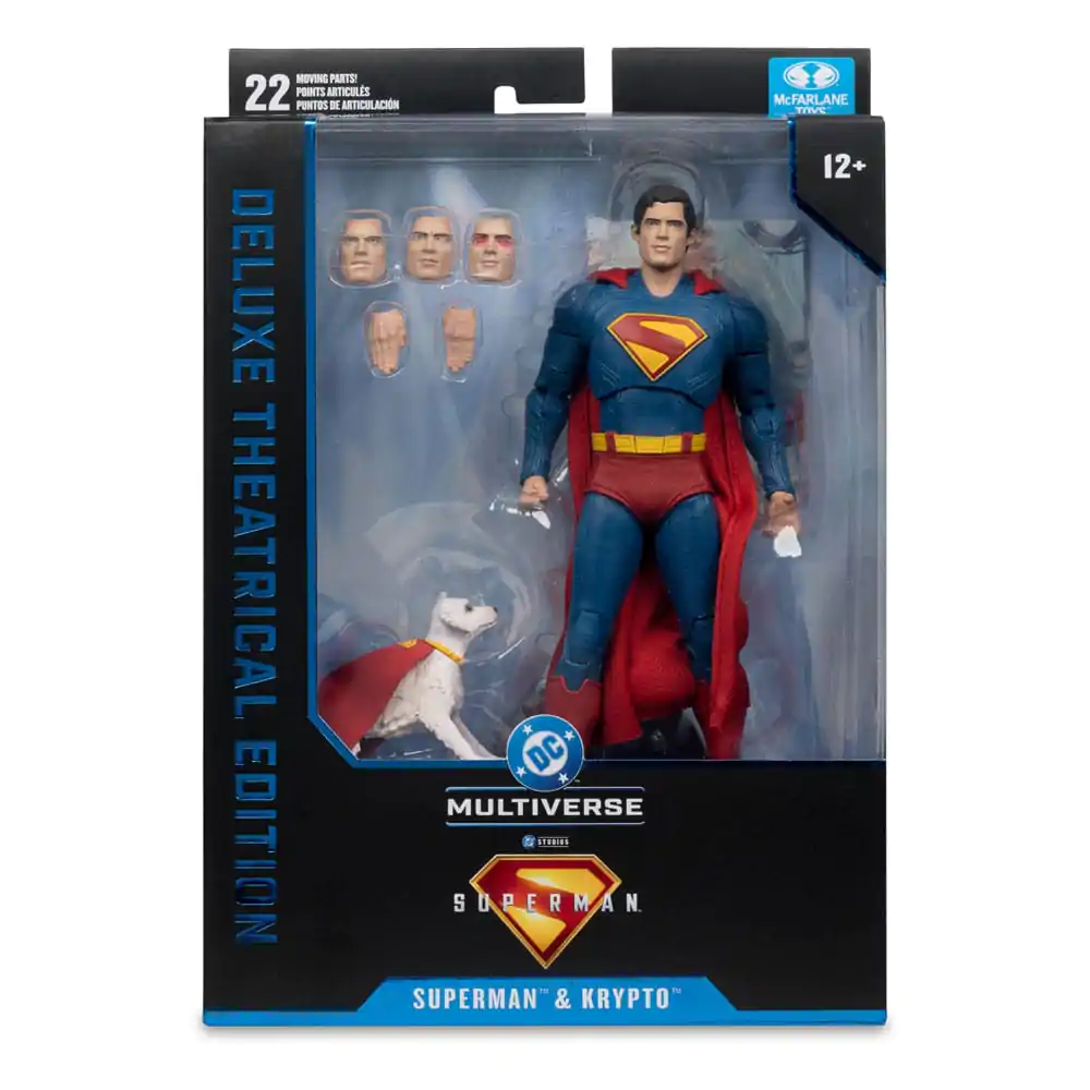 Superman (2025) DC Multiverse Deluxe Actionfigur Superman mit Krypto dem Superhund 18 cm Produktfoto