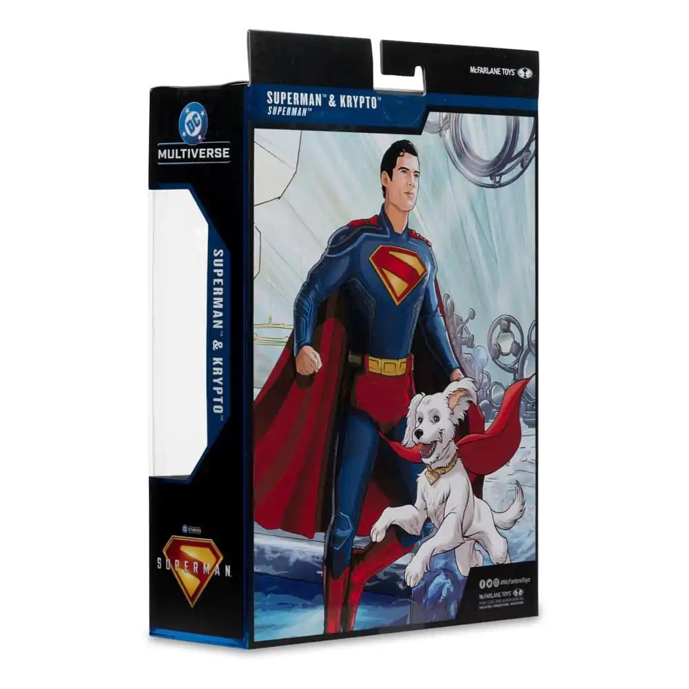 Superman (2025) DC Multiverse Deluxe Actionfigur Superman mit Krypto dem Superhund 18 cm Produktfoto
