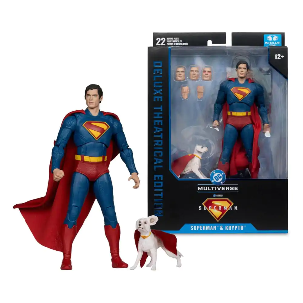 Superman (2025) DC Multiverse Deluxe Actionfigur Superman mit Krypto dem Superhund 18 cm Produktfoto