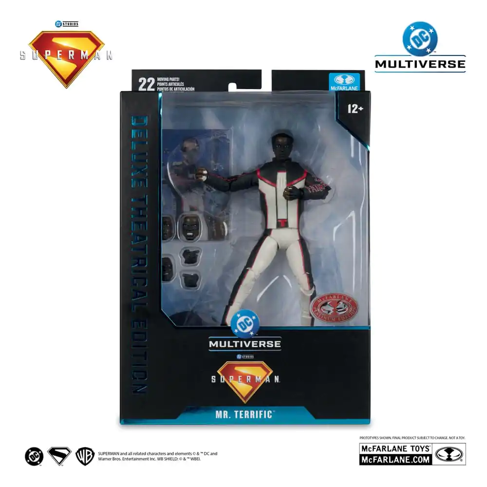 Superman (2025) DC Multiverse Deluxe Theatrical Edition Actionfigur Mr. Terrific (Red Platinum Edition) 18 cm Produktfoto