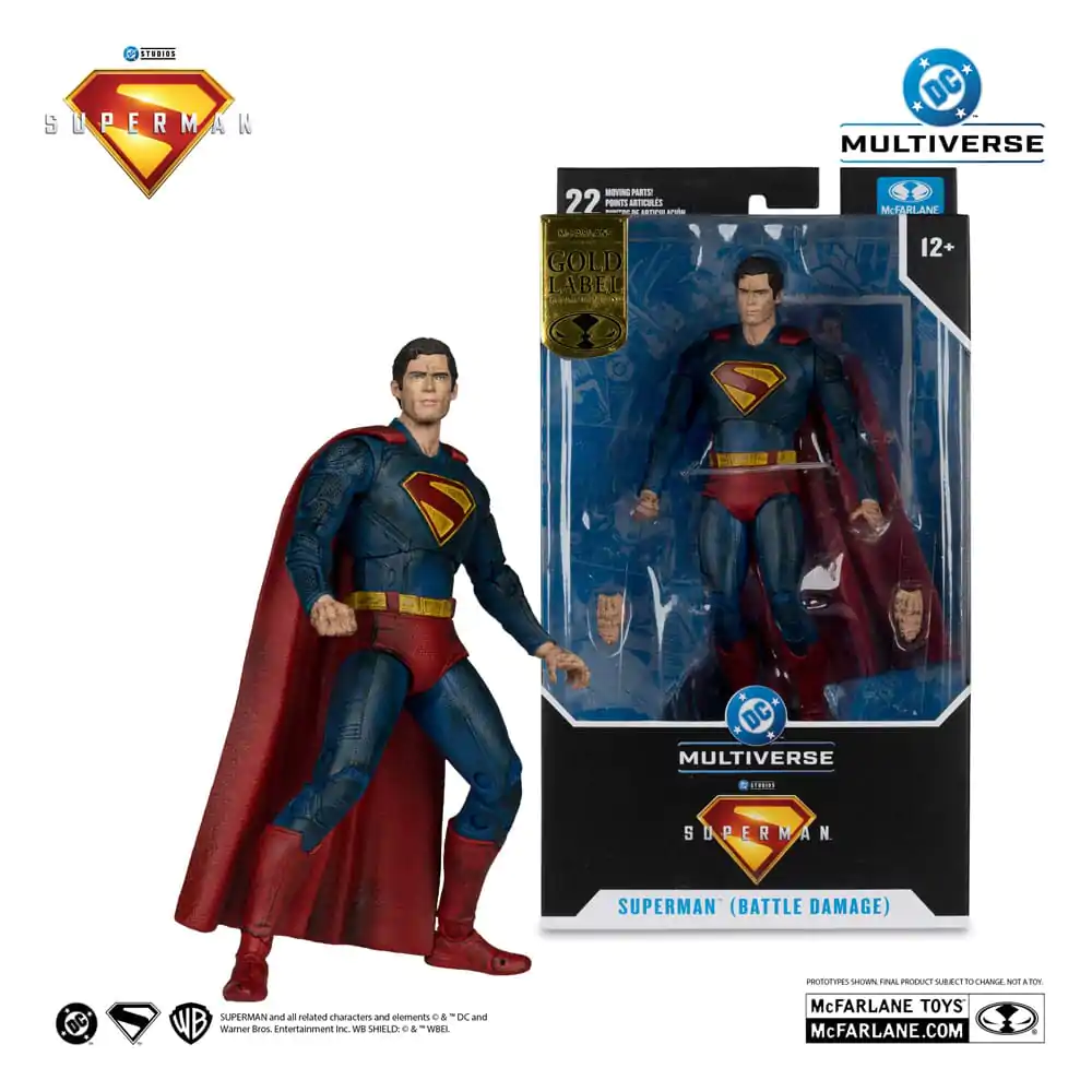 Superman (2025) DC Multiverse Action Figur Superman (Battle Damaged) (Gold Label) 18 cm Produktfoto