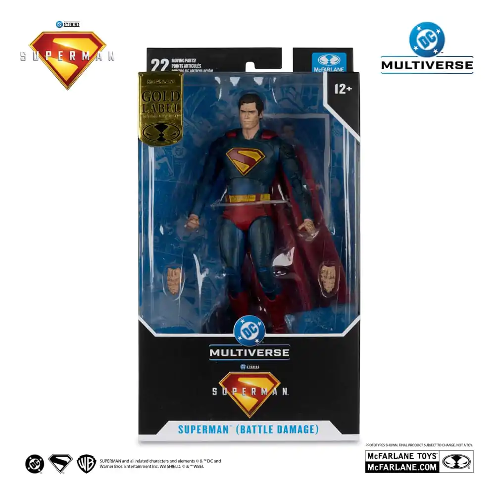 Superman (2025) DC Multiverse Action Figur Superman (Battle Damaged) (Gold Label) 18 cm Produktfoto