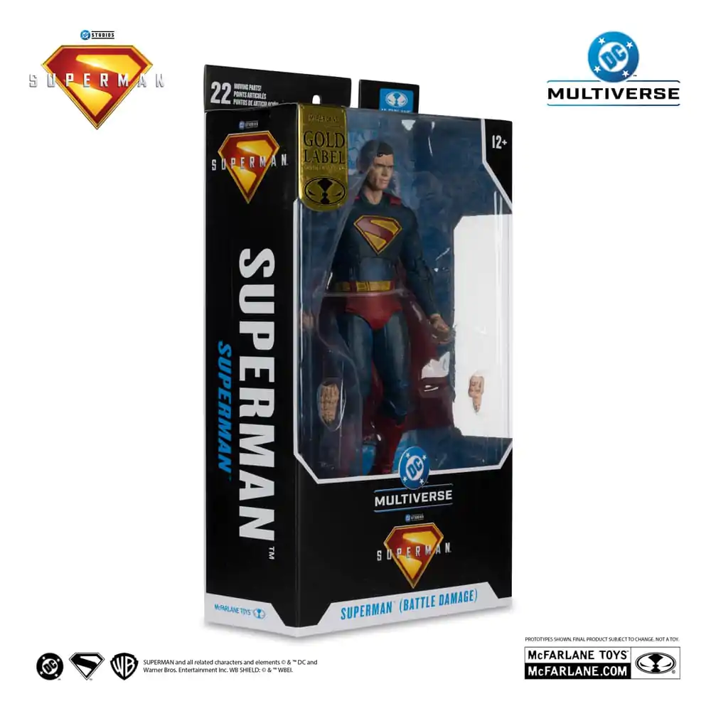 Superman (2025) DC Multiverse Action Figur Superman (Battle Damaged) (Gold Label) 18 cm Produktfoto