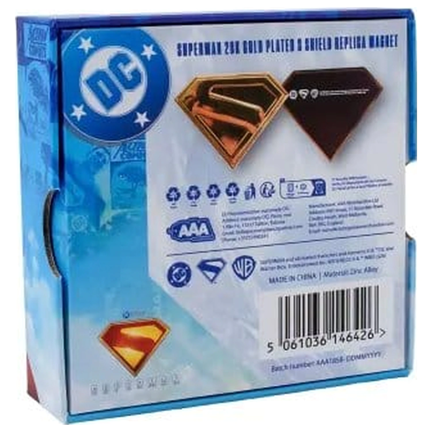 Superman Gold Shield Replica Magnet Produktfoto