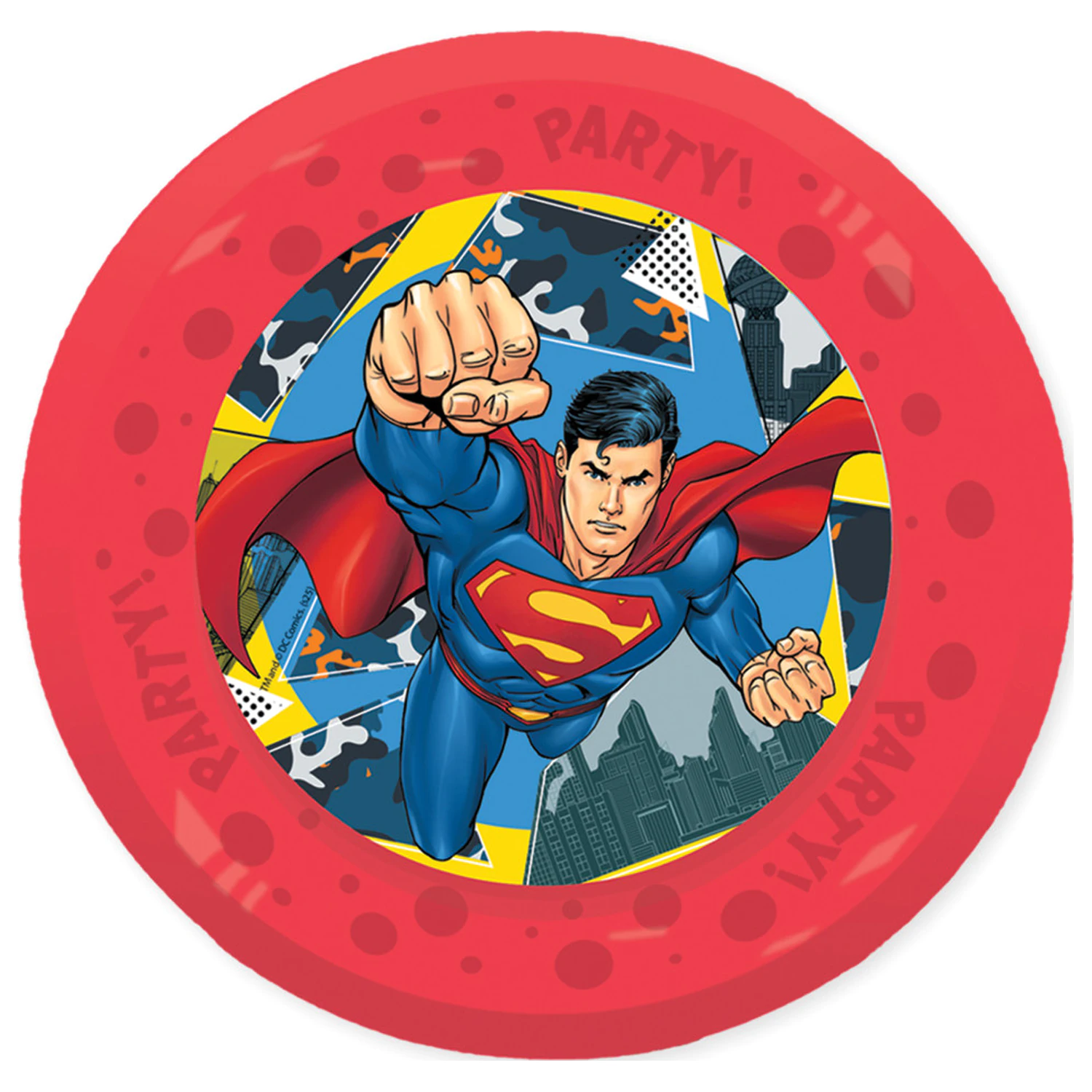 Superman Krypton Micro Premium Kunststoff Flachteller 4er-Set 21 cm Produktfoto