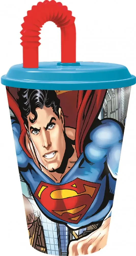 Superman Strohhalmbecher, Plastik 430 ml Produktfoto