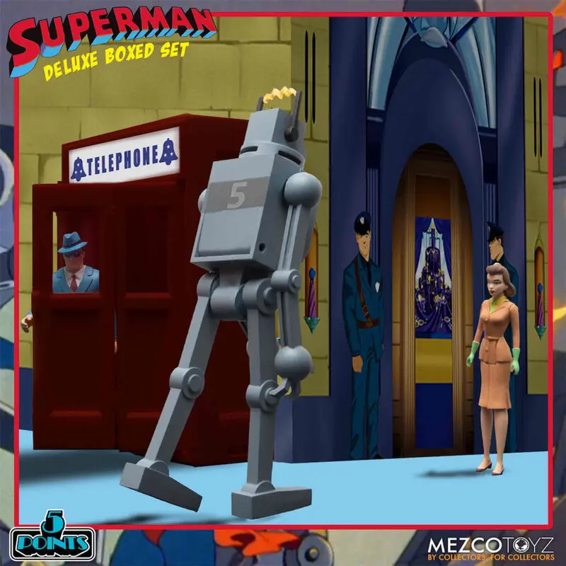 Superman The Mechanical Monsters (1941) 5 Points Actionfiguren Deluxe Box Set 10 cm Produktfoto