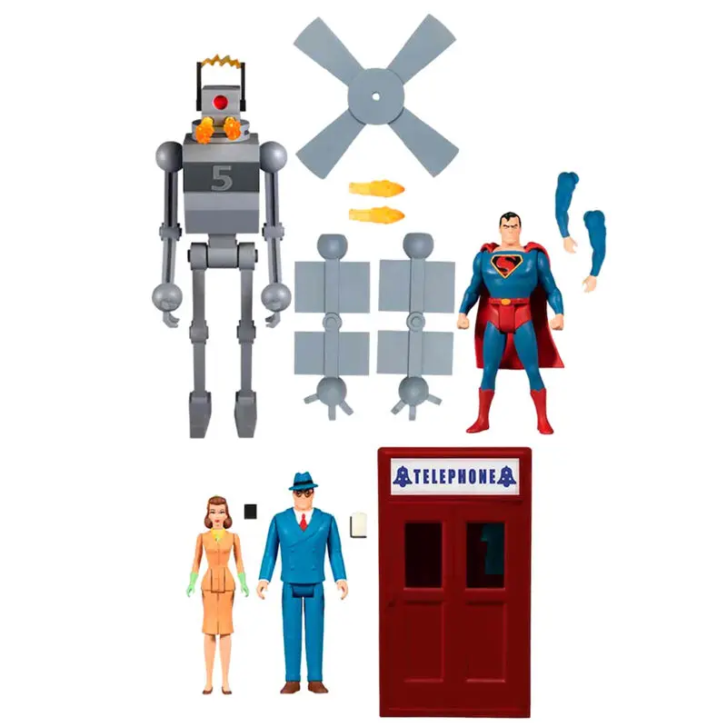 Superman The Mechanical Monsters (1941) 5 Points Actionfiguren Deluxe Box Set 10 cm Produktfoto
