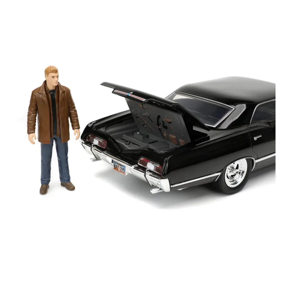 Supernatural Hollywood Rides Diecast Modell 1/24 1967 Chevrolet Impala Sport Sedan mit Dean Winchester Figur Produktfoto