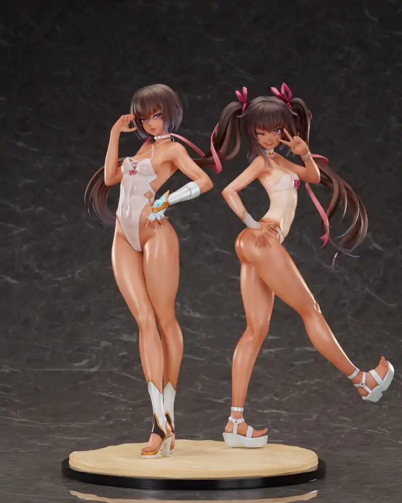 Taimanin RPG Set mit 2 PVC-Statuen 1/6 Adult Yukikaze und Young Yukikaze Swimsuits Ver. 28 cm Produktfoto