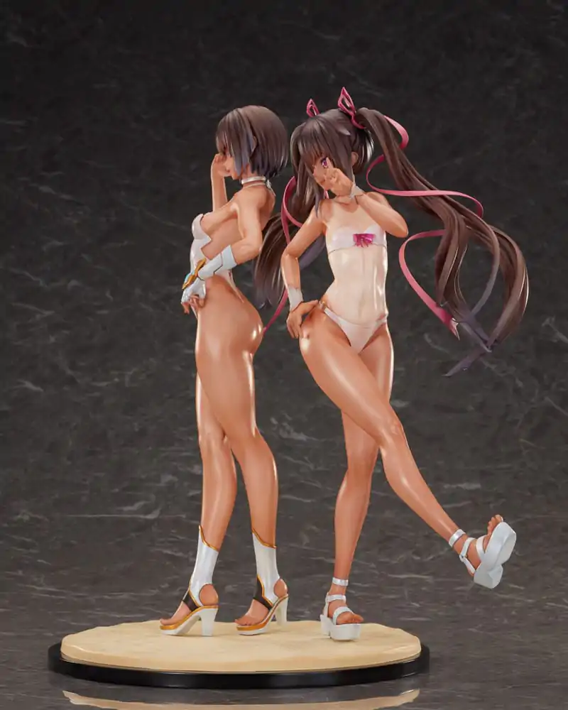 Taimanin RPG Set mit 2 PVC-Statuen 1/6 Adult Yukikaze und Young Yukikaze Swimsuits Ver. 28 cm Produktfoto