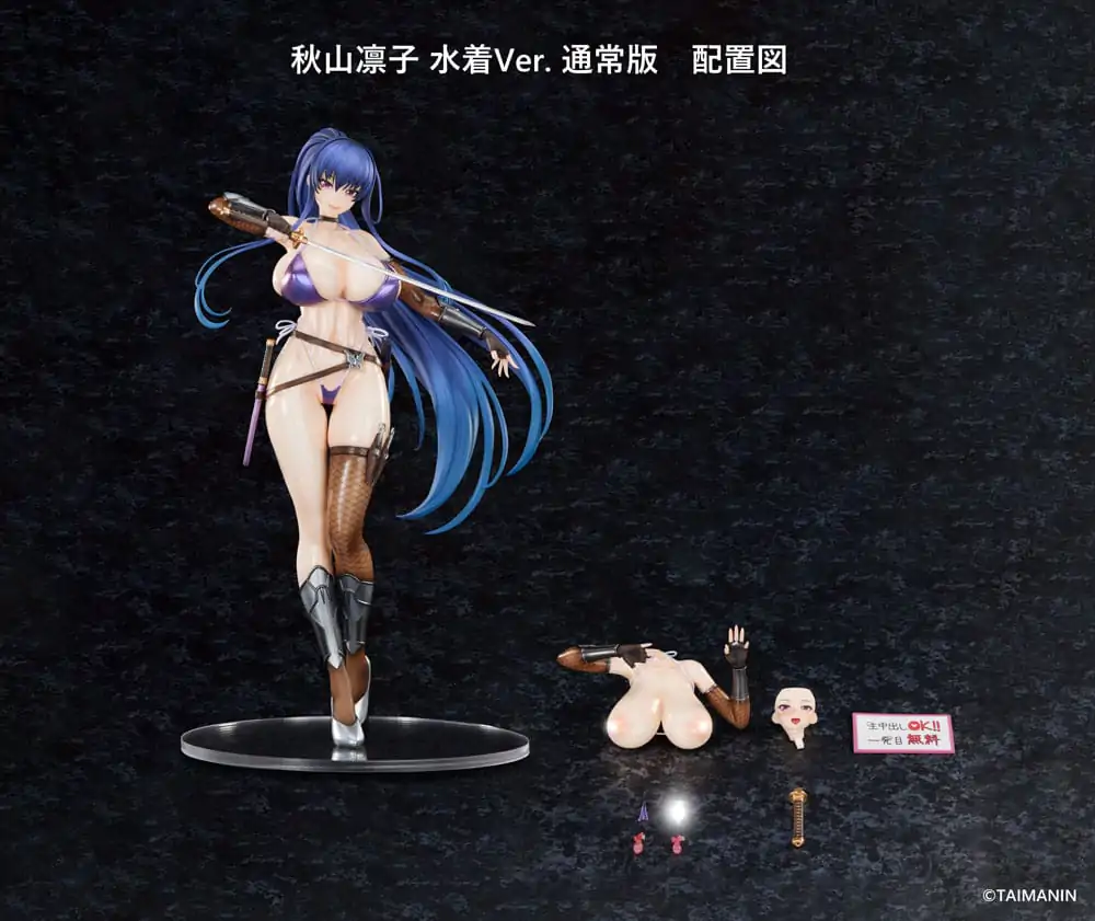 Taimanin RPGX Statue 1/6 Rinko Akiyama Swimsuit Ver. 27 Zentimeter Produktfoto