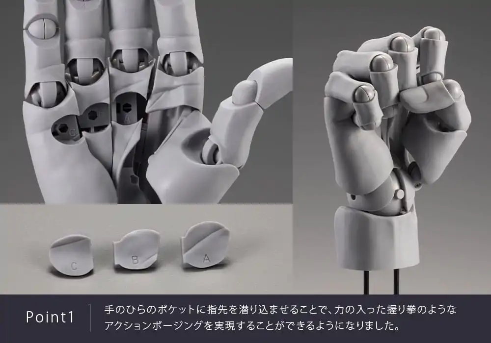 Takahiro Kagami PVC Künstler Unterstützung Artikel Hand 1/1 Modell Männer/L Weiß 22 cm Produktfoto