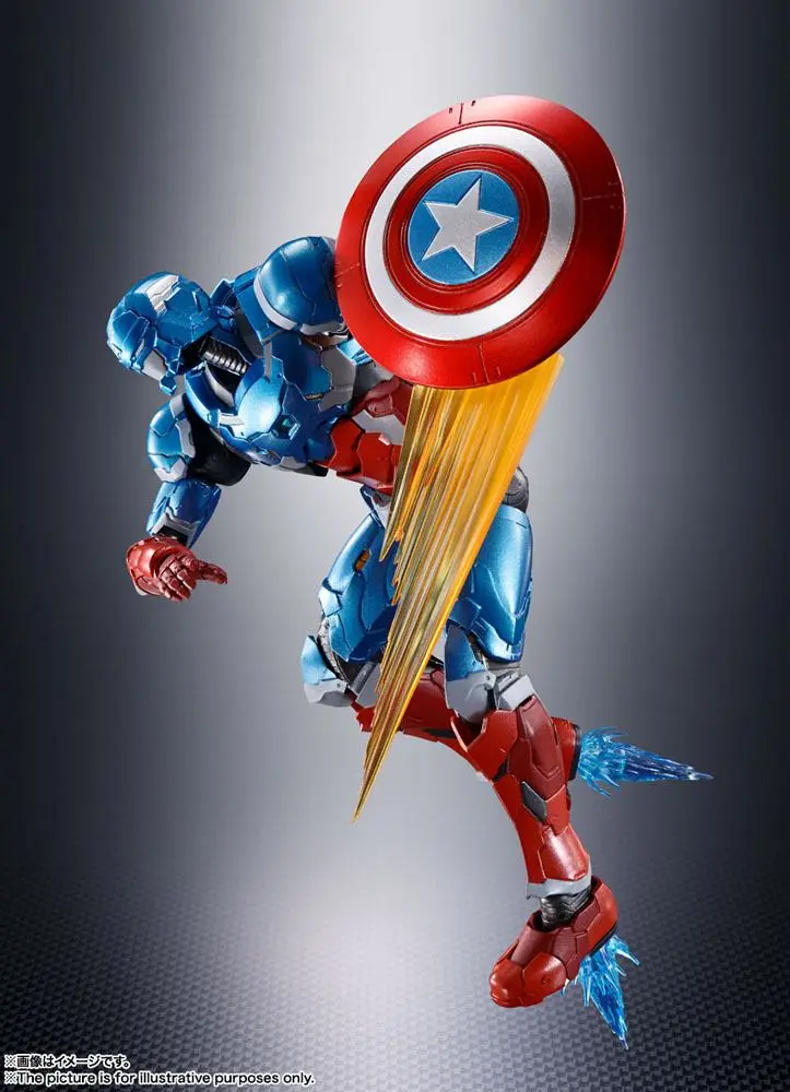 Tech-On Avengers S.H. Figuarts Actionfigur Captain America 16 cm Produktfoto