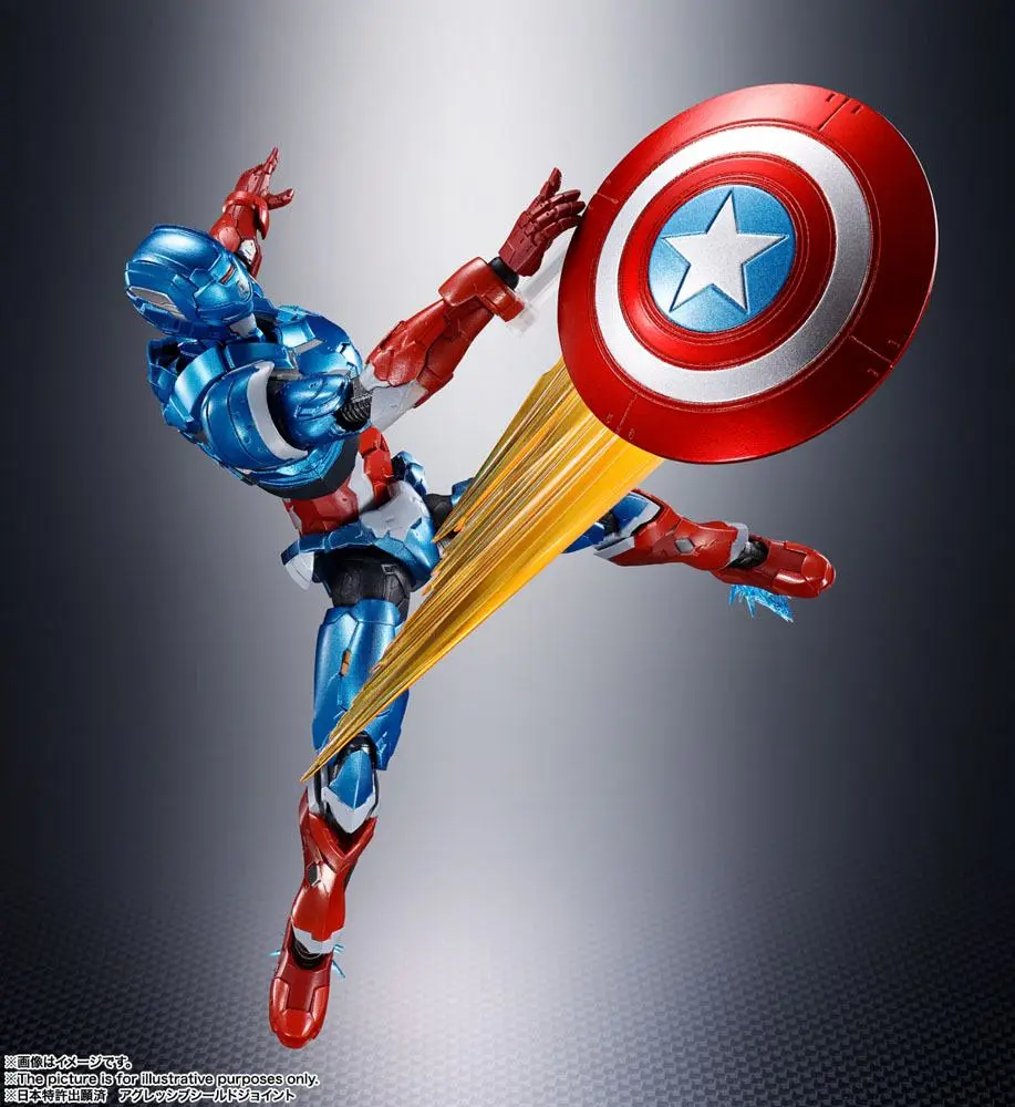 Tech-On Avengers S.H. Figuarts Actionfigur Captain America 16 cm Produktfoto