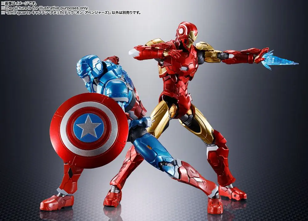 Tech-On Avengers S.H. Figuarts Actionfigur Captain America 16 cm Produktfoto