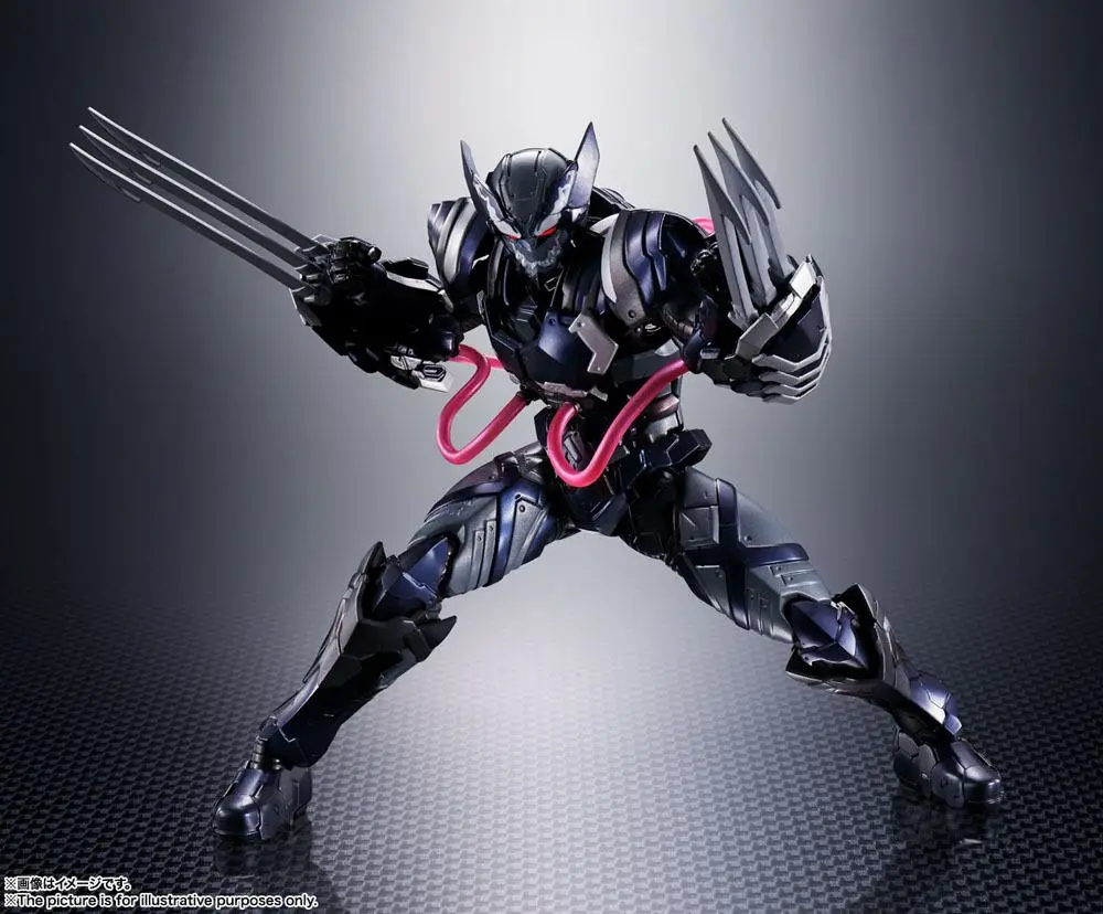 Tech-On Avengers S.H. Figuarts Actionfigur Venom Symbiote Wolverine 16 cm termékfotó