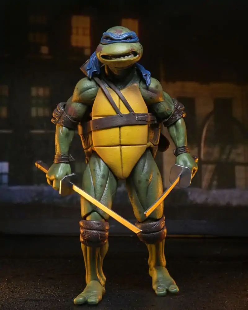 Teenage Mutant Ninja Turtles (1990 Movie) Actionfigur Roof Top Battle Shredder vs Leo 18 cm Produktfoto