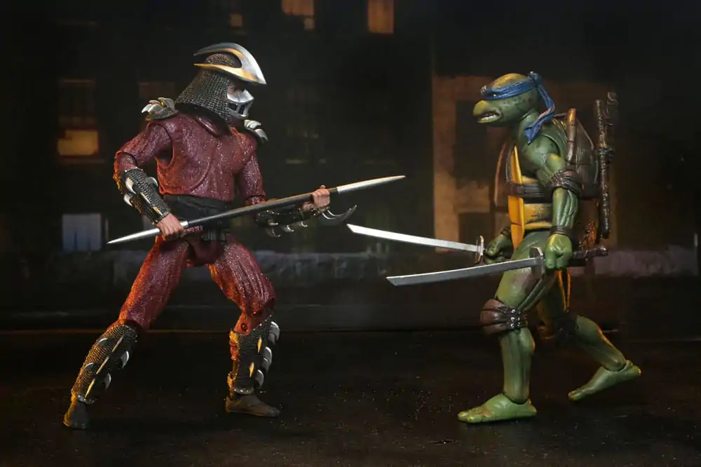 Teenage Mutant Ninja Turtles (1990 Movie) Actionfigur Roof Top Battle Shredder vs Leo 18 cm Produktfoto