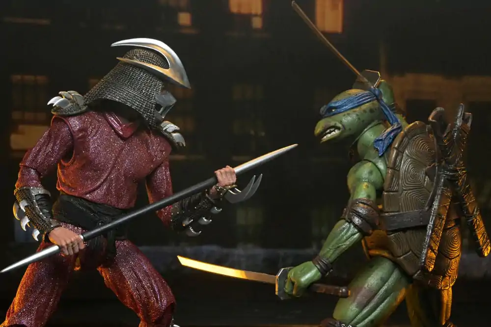 Teenage Mutant Ninja Turtles (1990 Movie) Actionfigur Roof Top Battle Shredder vs Leo 18 cm Produktfoto