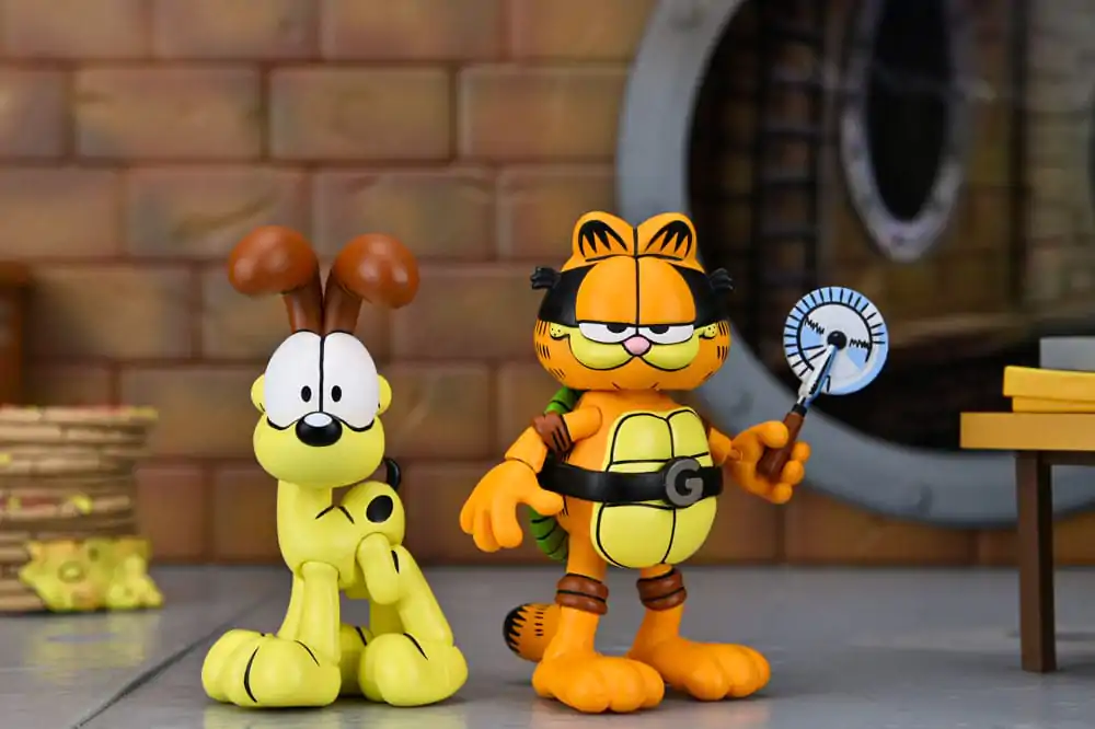 Teenage Mutant Ninja Turtles (Archie Comics) x Garfield Action-Figuren 2er-Pack Ultimate Garfello & Odie 10 cm Produktfoto
