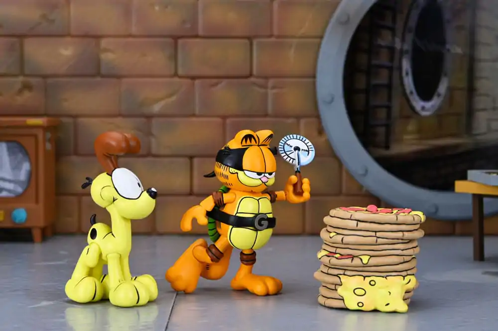 Teenage Mutant Ninja Turtles (Archie Comics) x Garfield Action-Figuren 2er-Pack Ultimate Garfello & Odie 10 cm Produktfoto
