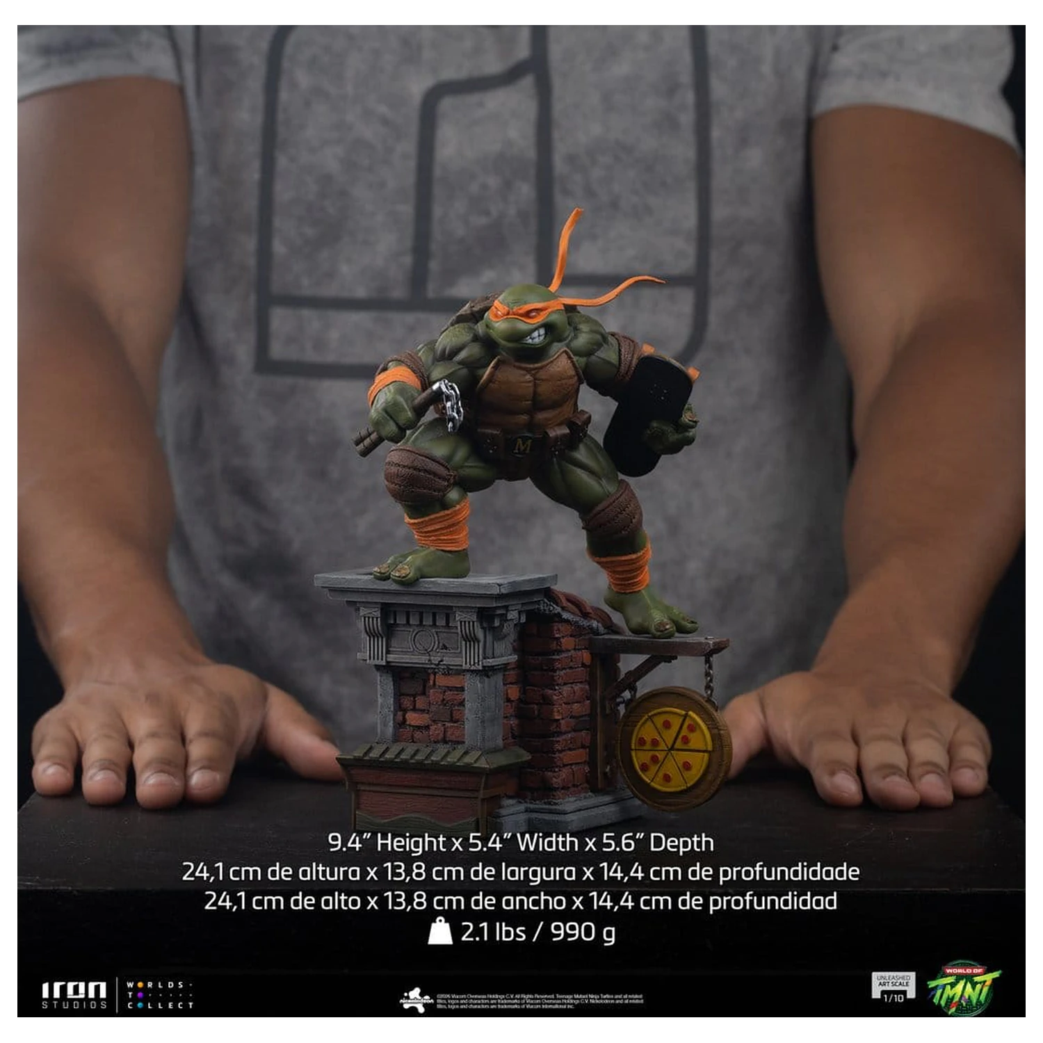 Teenage Mutant Ninja Turtles Art Scale Statue 1/10 Michelangelo Unleashed 24 Zentimeter Produktfoto